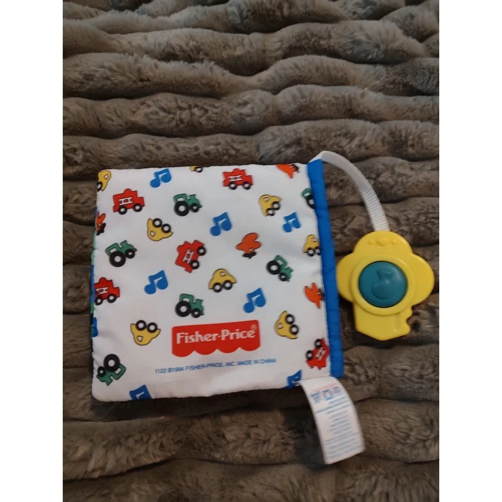 Vintage Fisher Price SoftPlay Baby Book Sounds 1994 Learning Vehicles Soft Plush